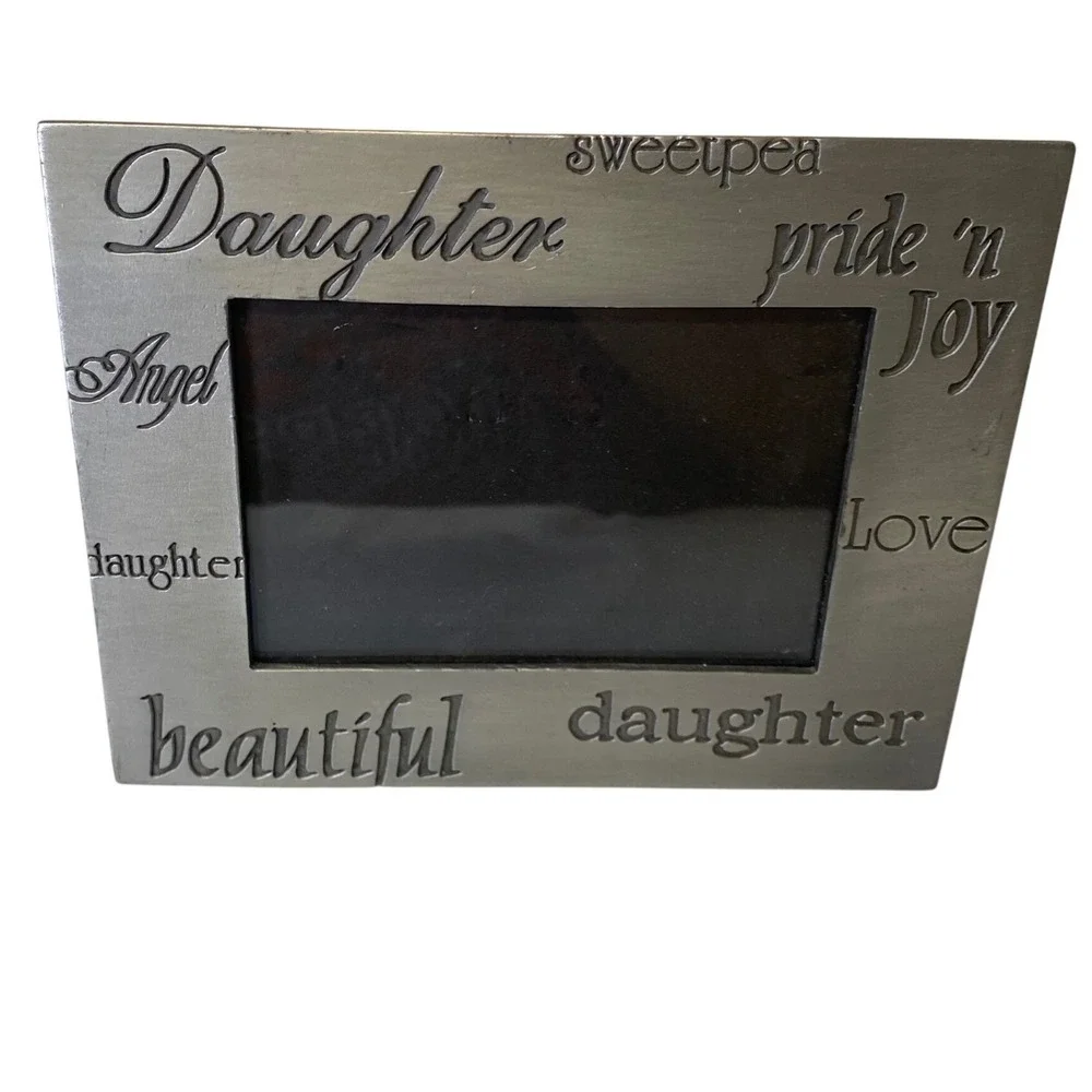 Fetco‎ Daughter Picture Frame Pewter Tone Pride Joy Love 3.25x4.75